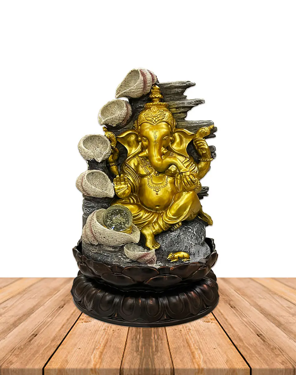 Pileta de Agua Ganesh c/ Luz y Esfera 20