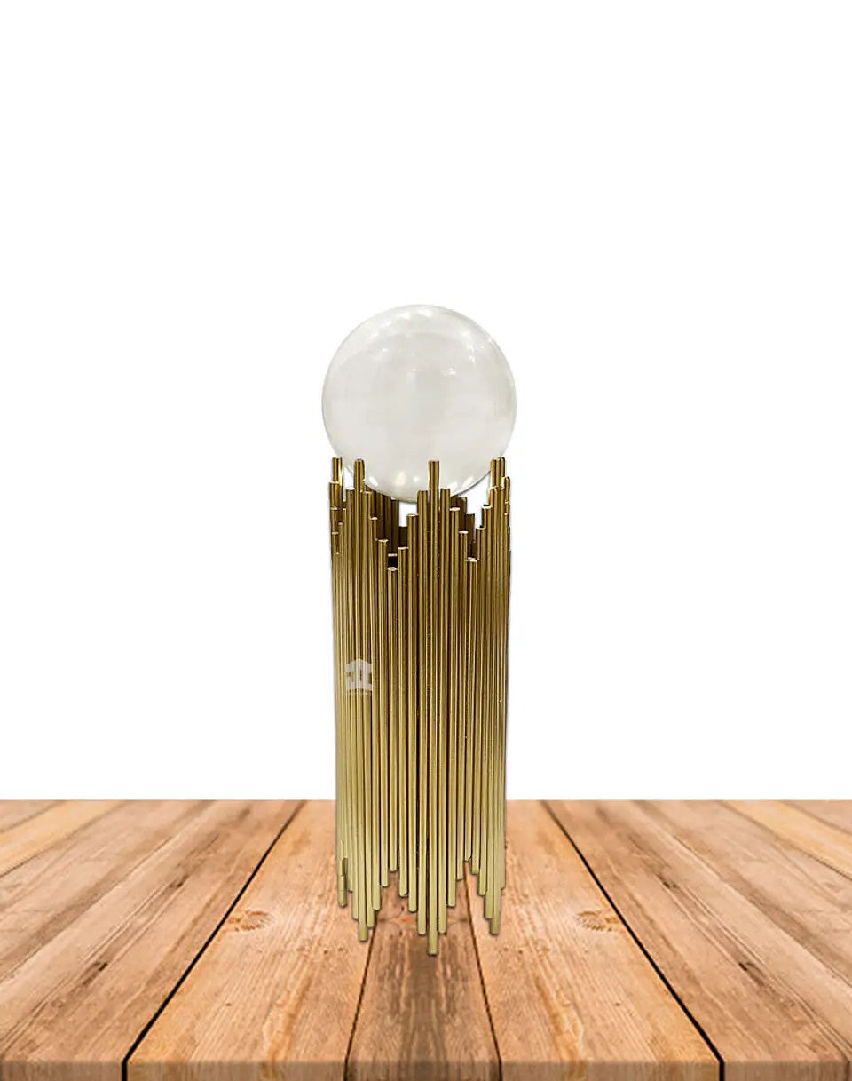Figura Base Tubo y Esfera de Cristal JI23-280 1