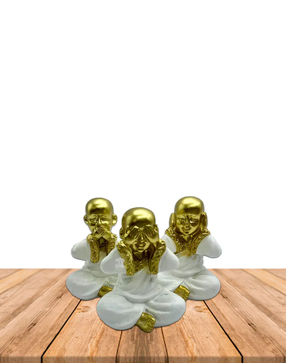 Set Figura Buda Ciego Sordo Mudo Chico JI23-329 1