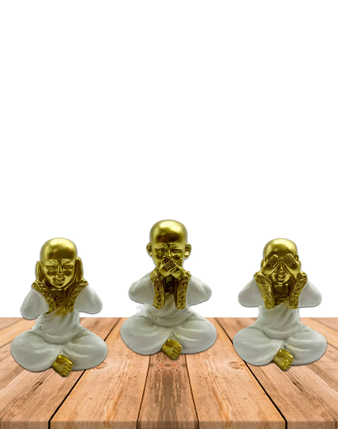 Set Figura Buda Ciego Sordo Mudo Chico JI23-329 2
