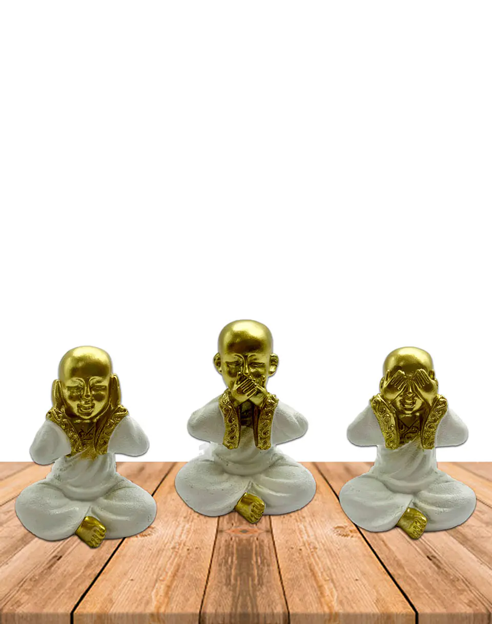 Set Figura Buda Ciego Sordo Mudo Chico JI23-329 2