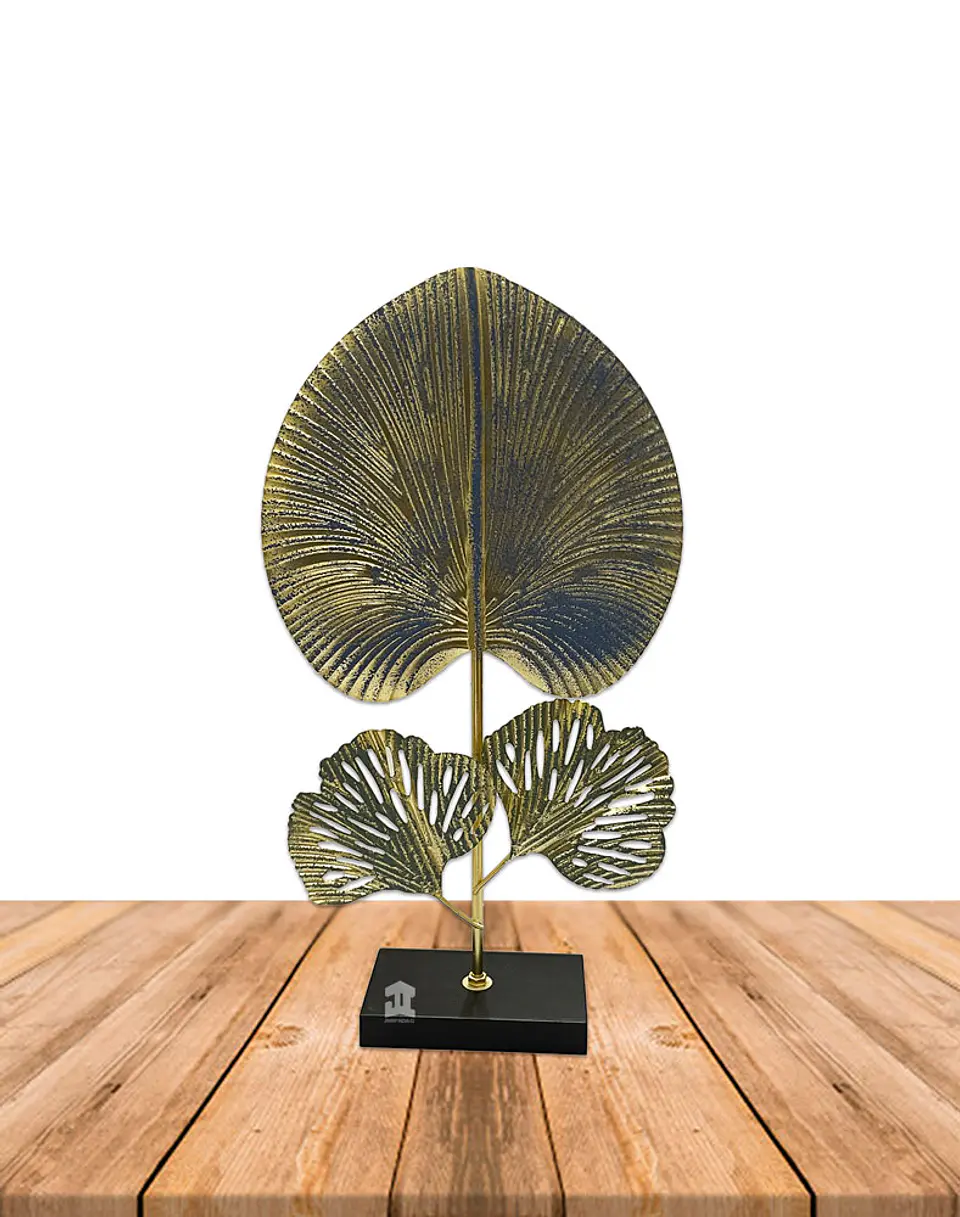 Figura Metal Hoja con Base JI23-268 1