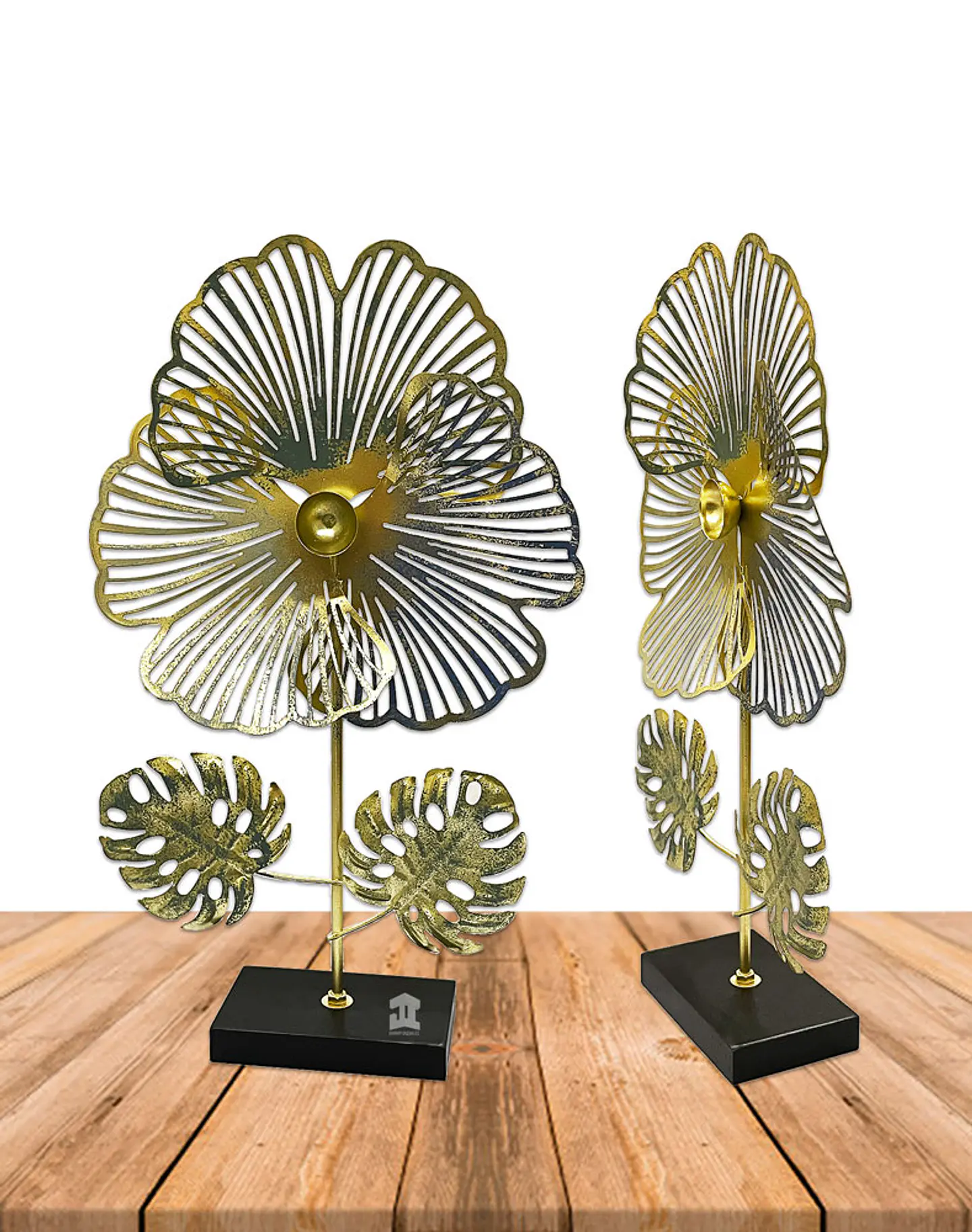 Figura Metal Flor con Base JI23-269 2