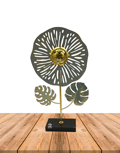 Figura Metal Flor con Base JI23-270