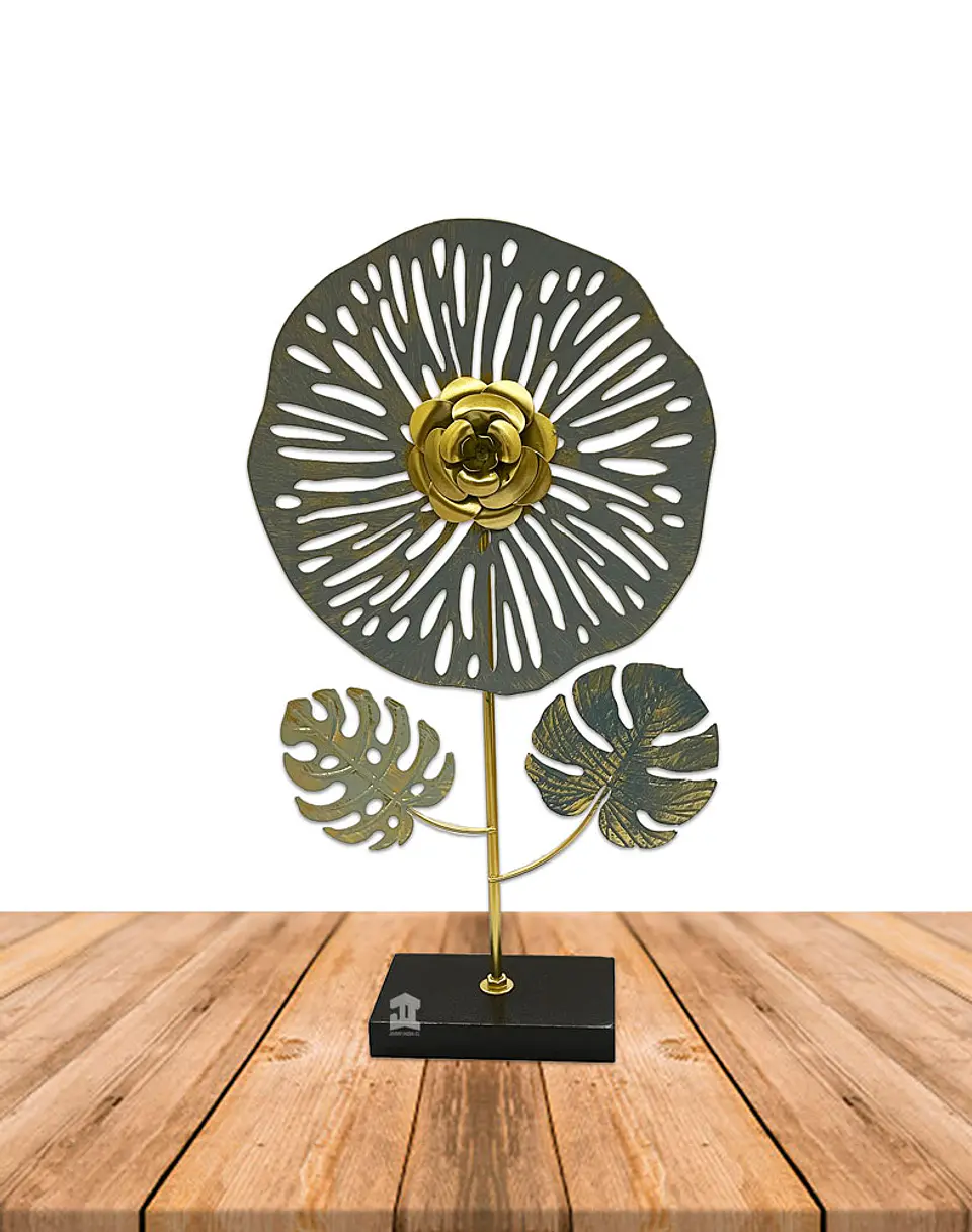 Figura Metal Flor con Base JI23-270 1