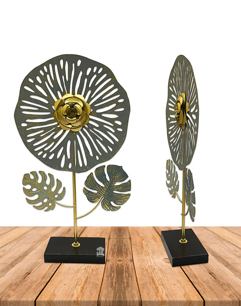 Figura Metal Flor con Base JI23-270 2