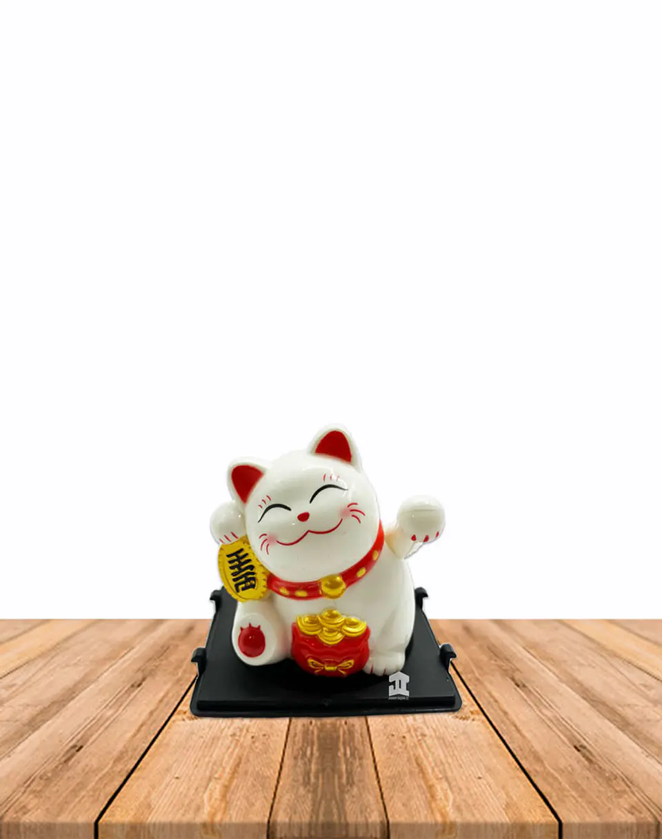 Figura Gato de La Fortuna Blanco, c/ Movimiento JI23-249 1