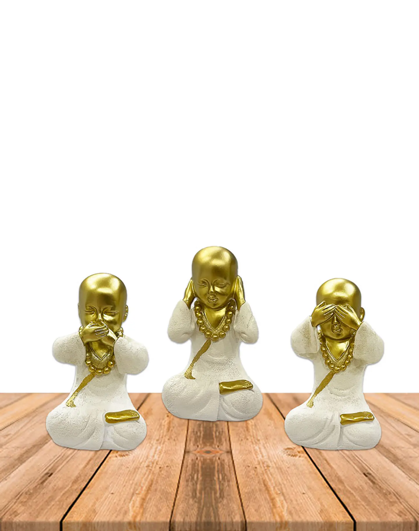 Set Figura Buda Ciego Sordo & Mudo Grande JI23-330 1