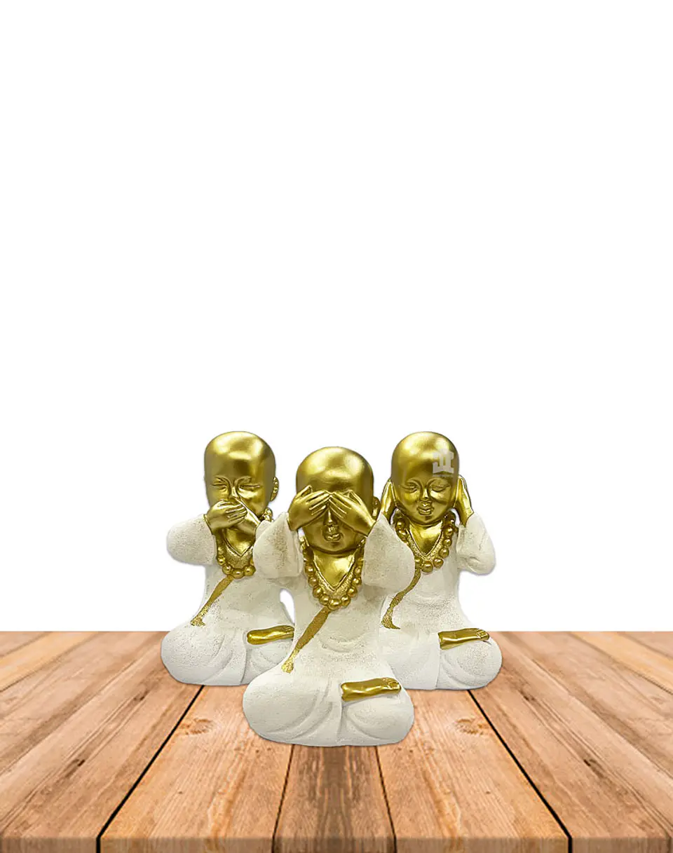Set Figura Buda Ciego Sordo & Mudo Grande JI23-330 2