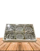 Set Cenicero Vidrio B/N  6Und JI23-321 - Miniatura 1
