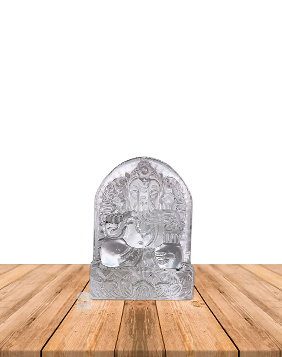 Dios Ganesh  de cristal Pequeño Transparente  JI23-174 1