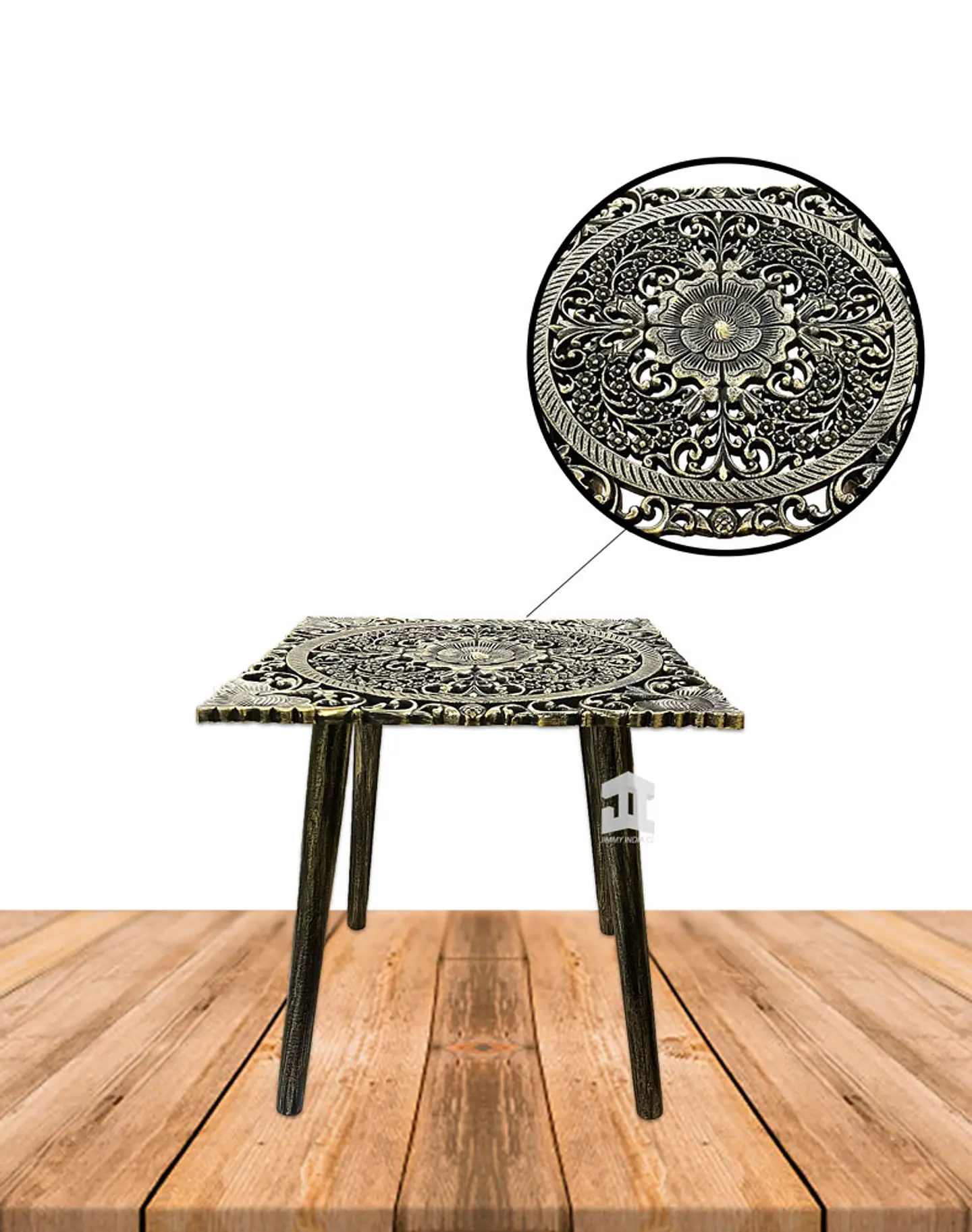 Mesa Decorativa Cuadrada de Madera JI23-473 1