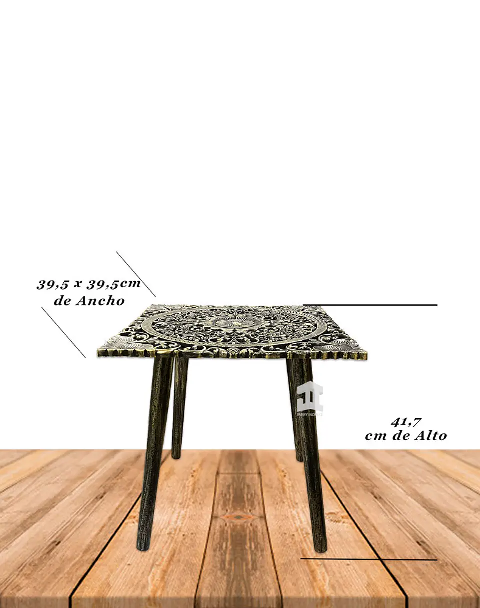 Mesa Decorativa Cuadrada de Madera JI23-473 3