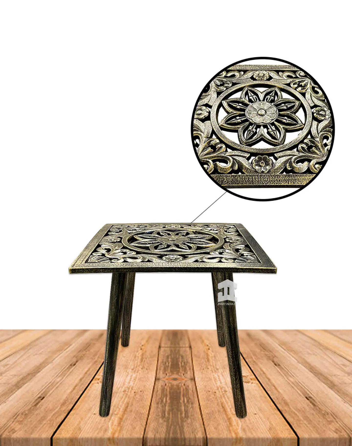 Mesa Decorativa Cuadrada de Madera JI23-475 1