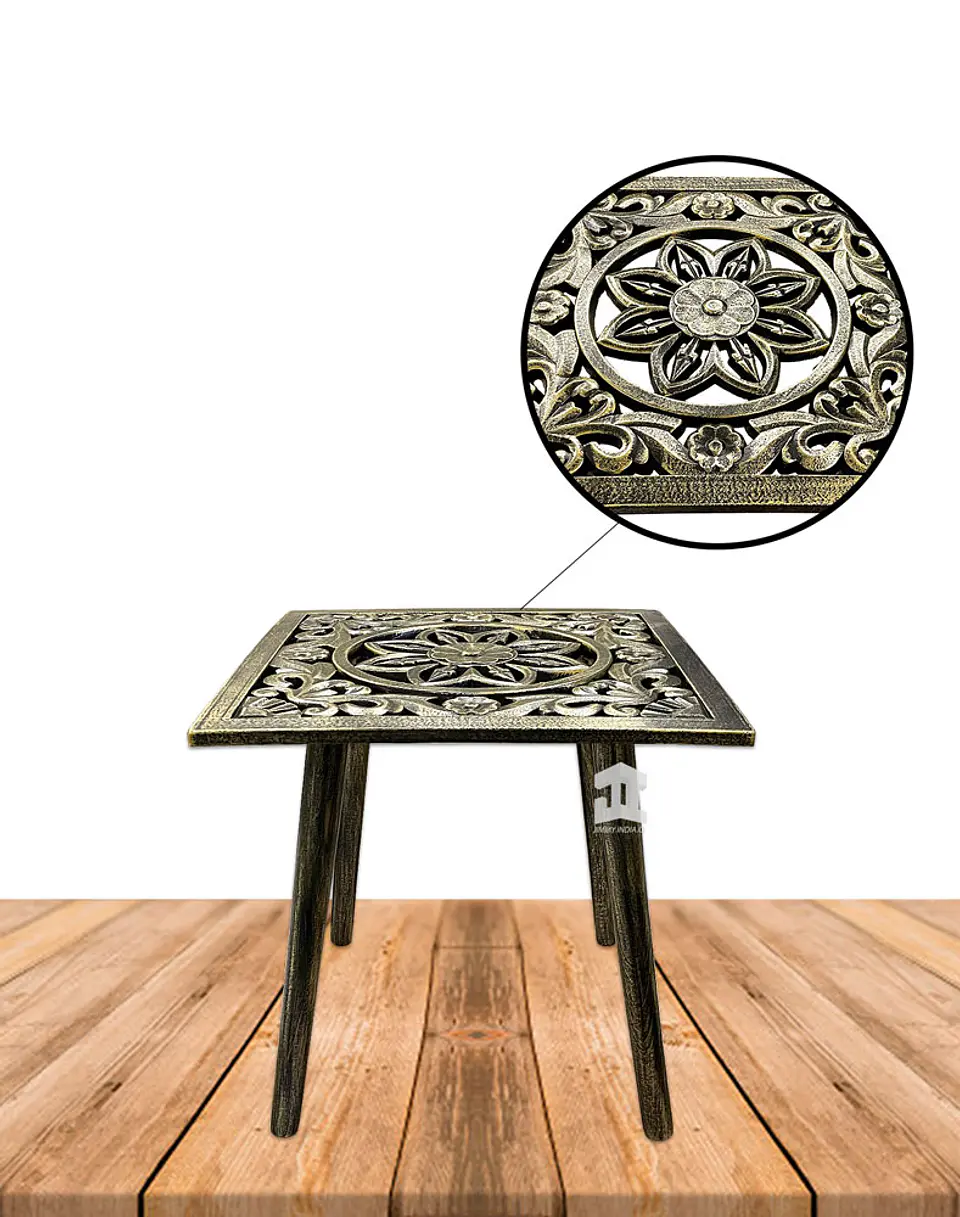 Mesa Decorativa Cuadrada de Madera JI23-475 1