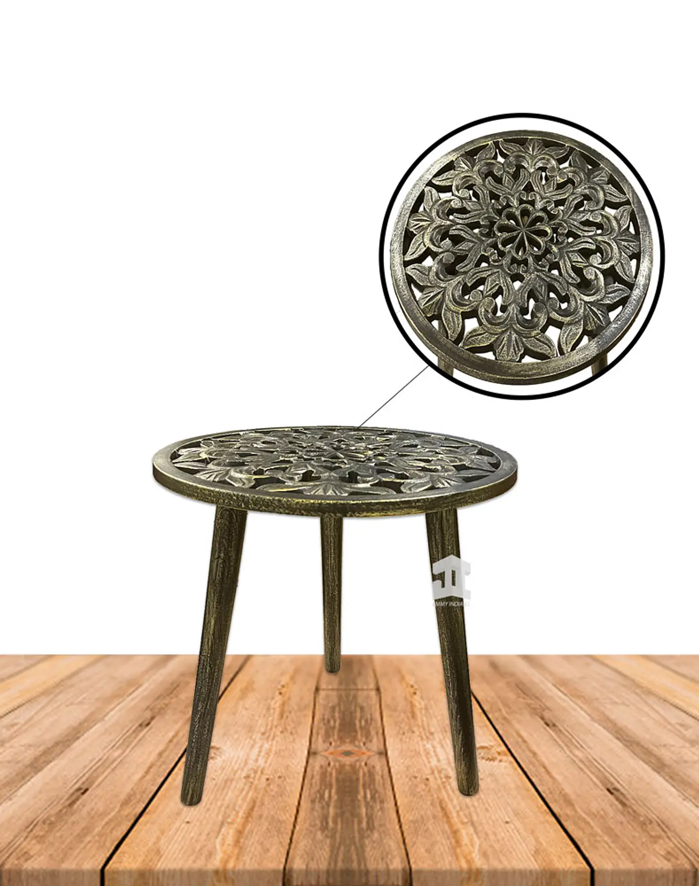 Mesa Decorativa Redonda de Madera JI23-472 1