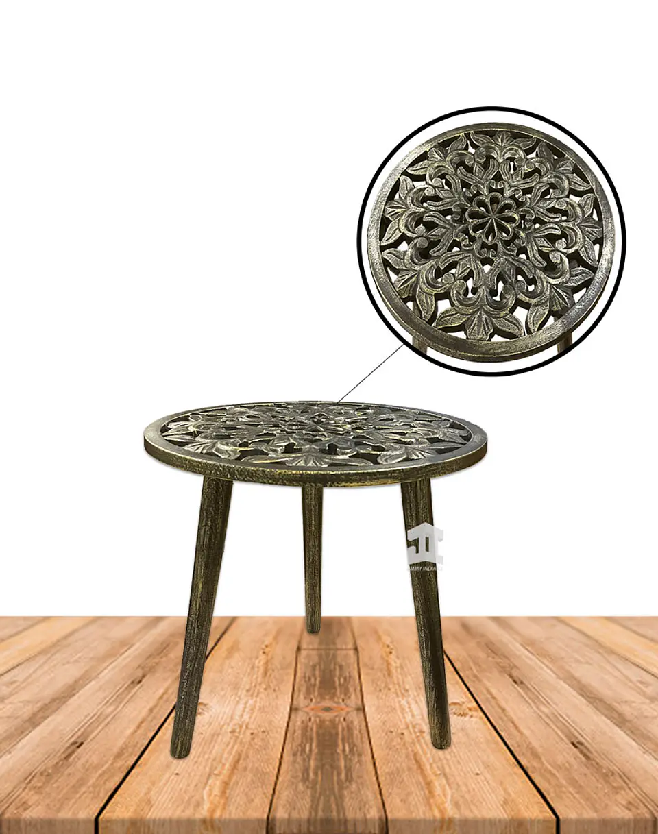 Mesa Decorativa Redonda de Madera JI23-472 1