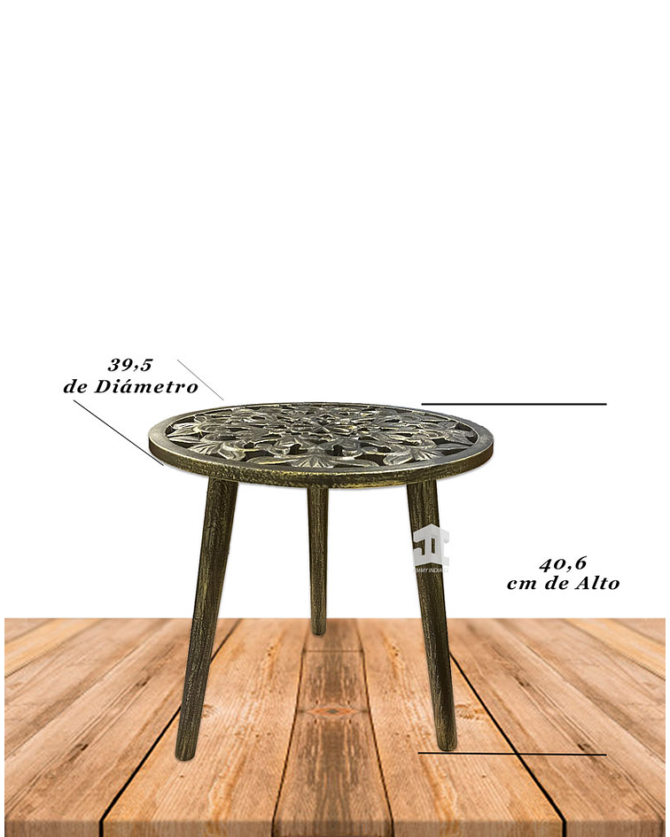 Mesa Decorativa Redonda de Madera JI23-472