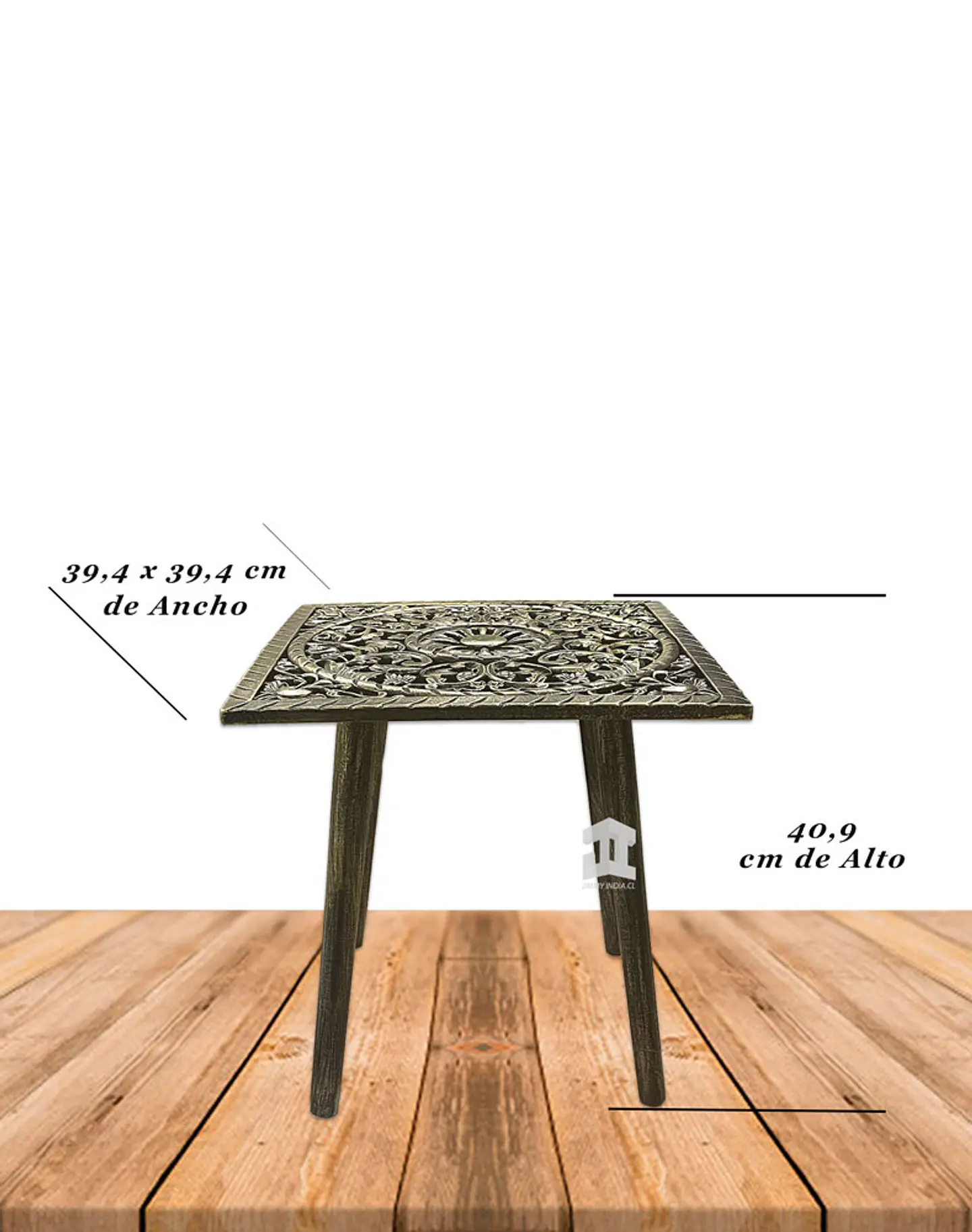Mesa Decorativa Cuadrada de Madera JI23-474 3