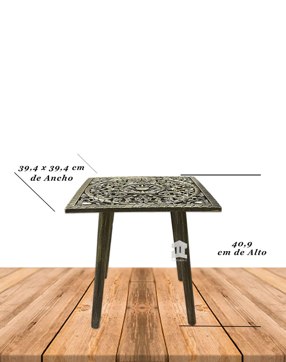 Mesa Decorativa Cuadrada de Madera JI23-474 3
