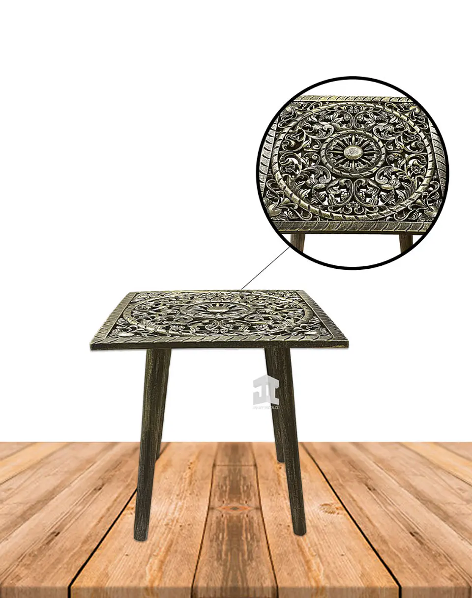 Mesa Decorativa Cuadrada de Madera JI23-474 1