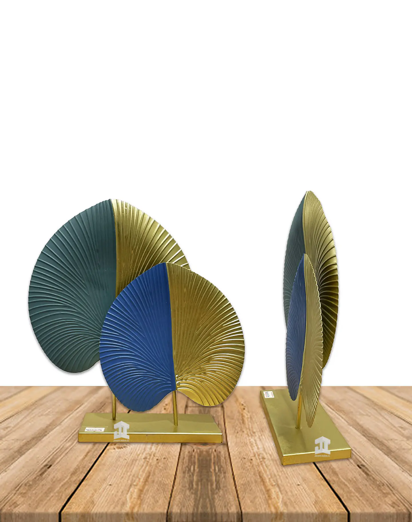 Figura Metal Hojas con Base JI23-454 2