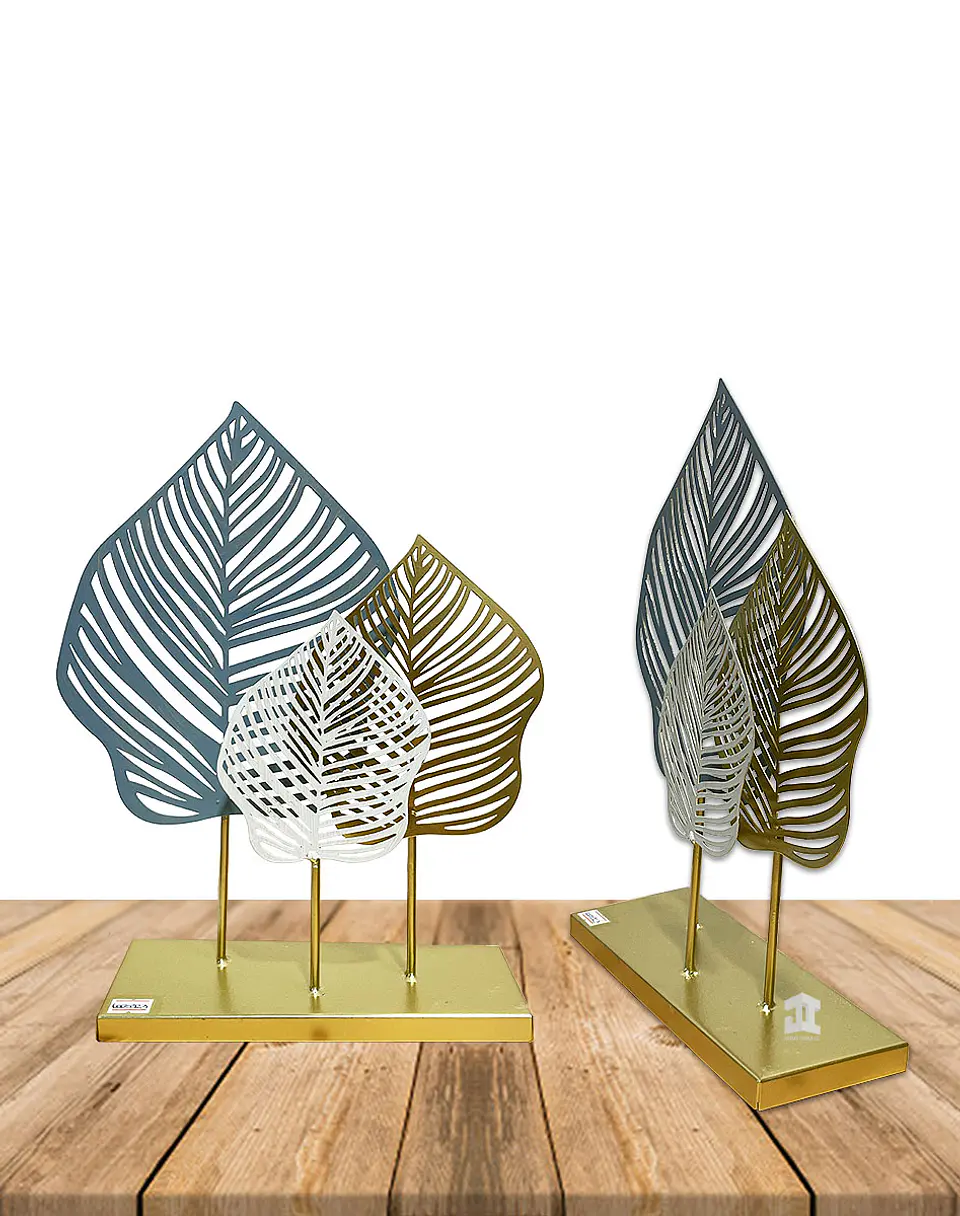Figura Metal Hoja con Base JI23-453 2