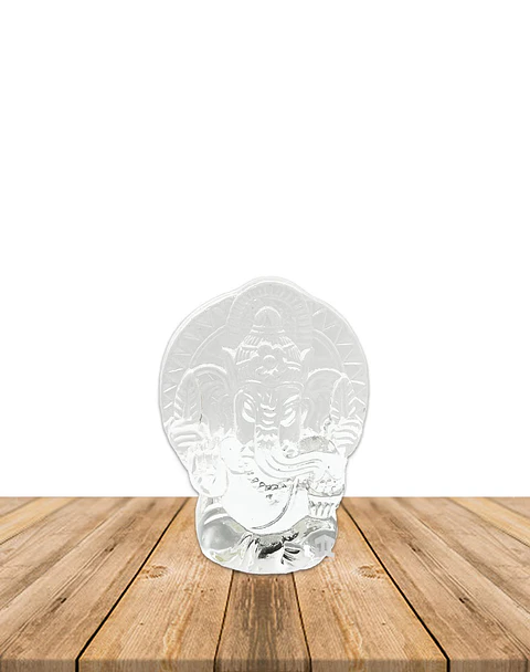 Dios Ganesh  de cristal Pequeño Transparente  JI23-171