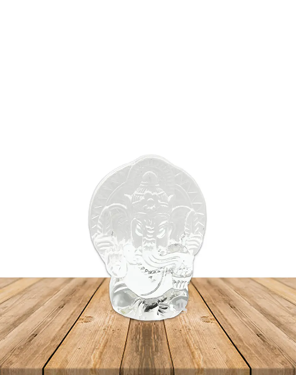 Dios Ganesh  de cristal Pequeño Transparente  JI23-171 1