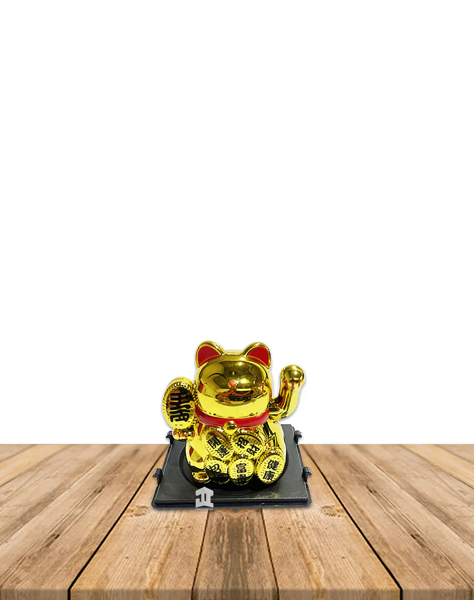 Figura Gato de La Fortuna Dorado, c/ Movimiento JI23-250 1