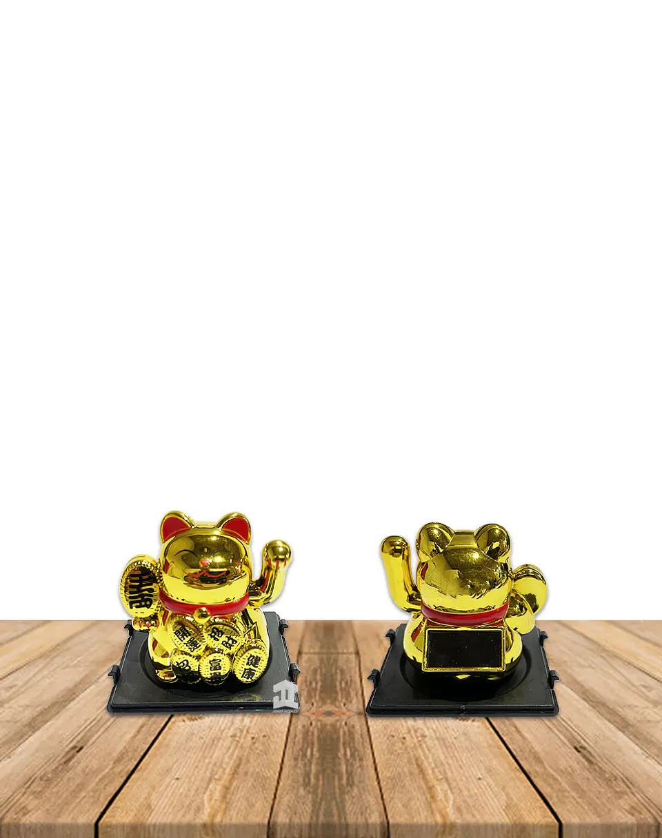 Figura Gato de La Fortuna Dorado, c/ Movimiento JI23-250 2