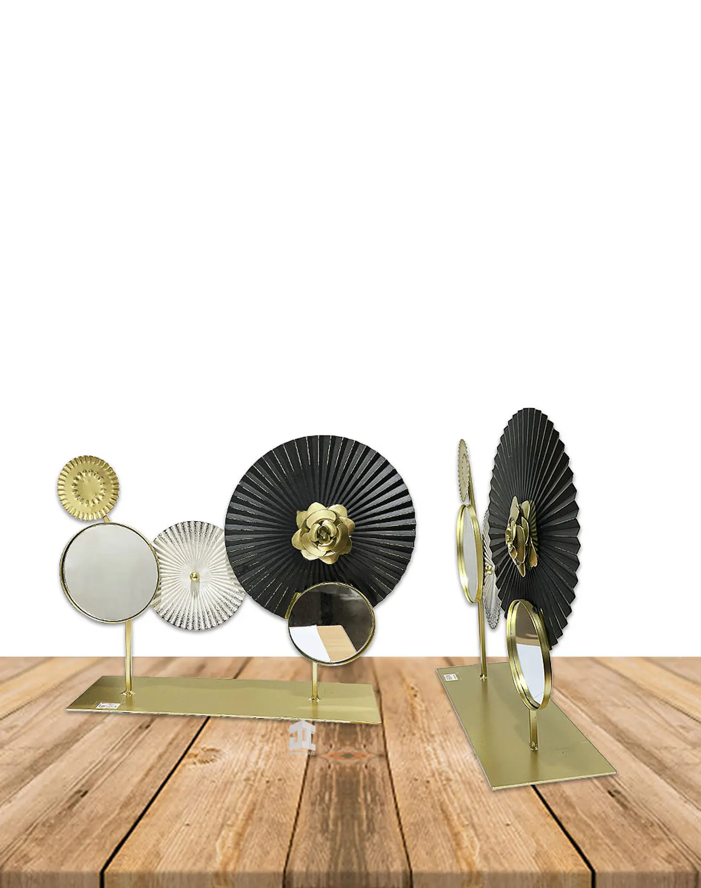 Figura Metal Circulos con Base JI23-451 2
