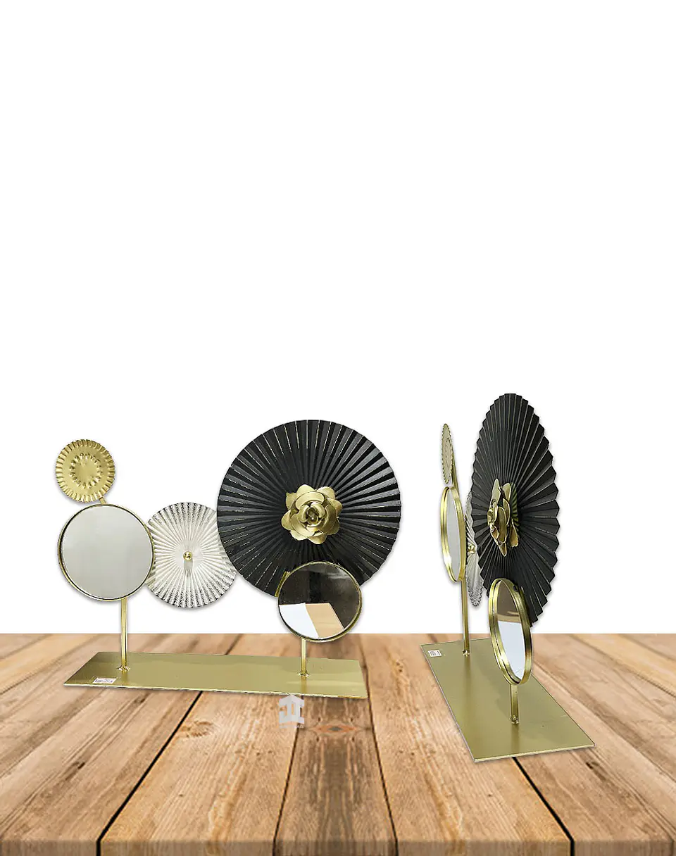 Figura Metal Circulos con Base JI23-451 2
