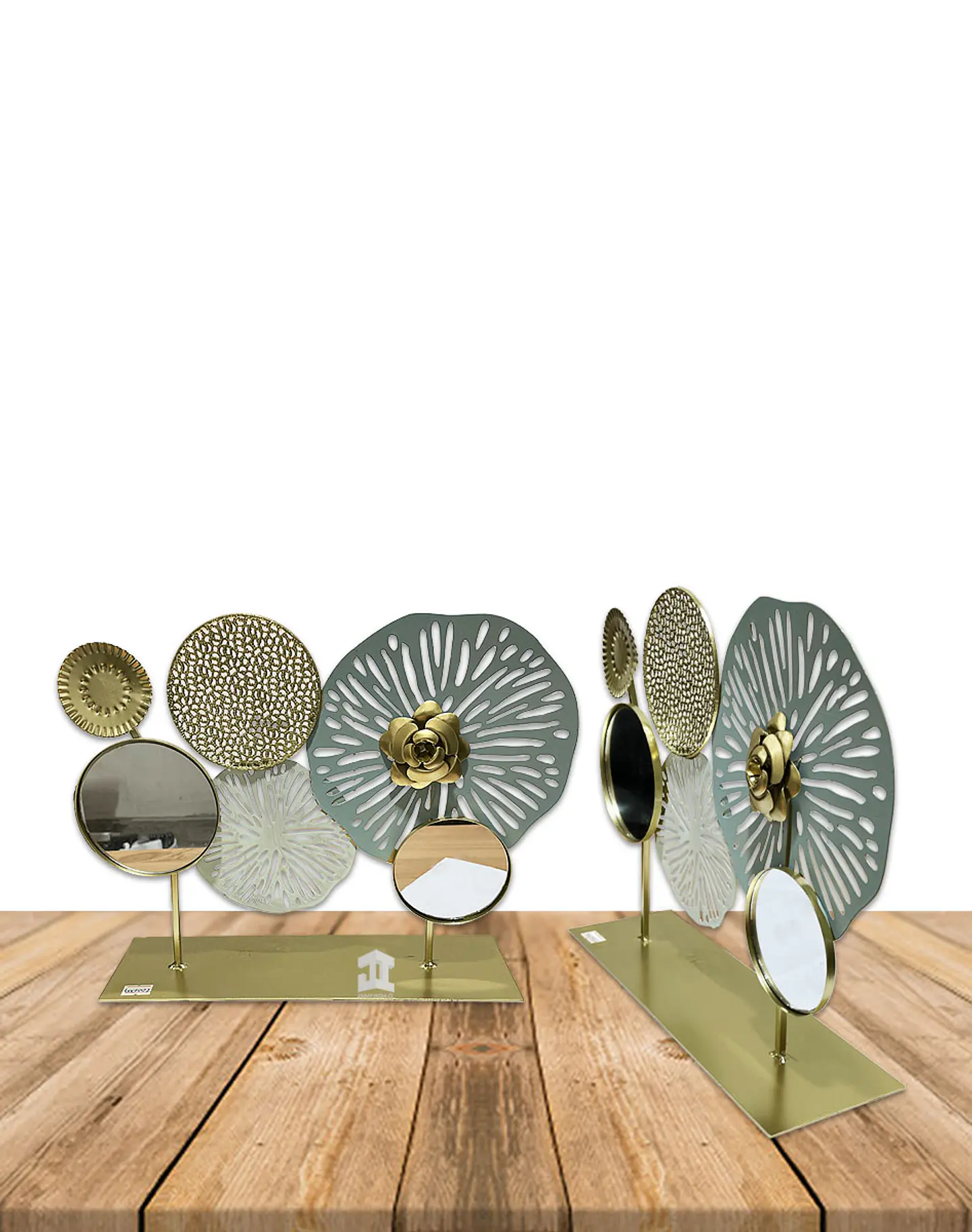 Figura Metal Circulos con Base JI23-452 2