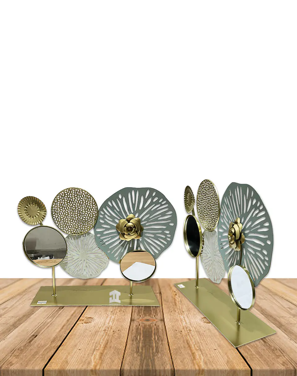 Figura Metal Circulos con Base JI23-452 2