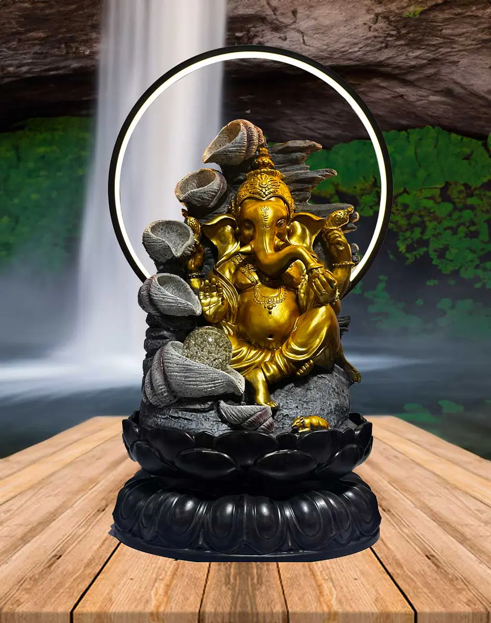 Pileta de Agua Ganesh c/ Luz y Esfera 20