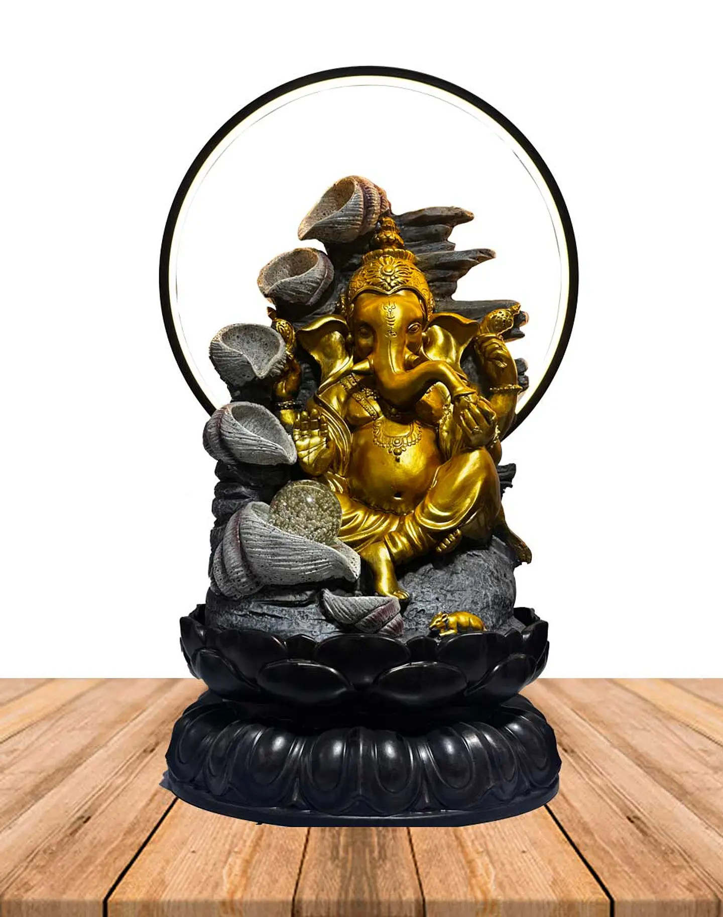 Pileta de Agua Ganesh c/ Luz y Esfera 20