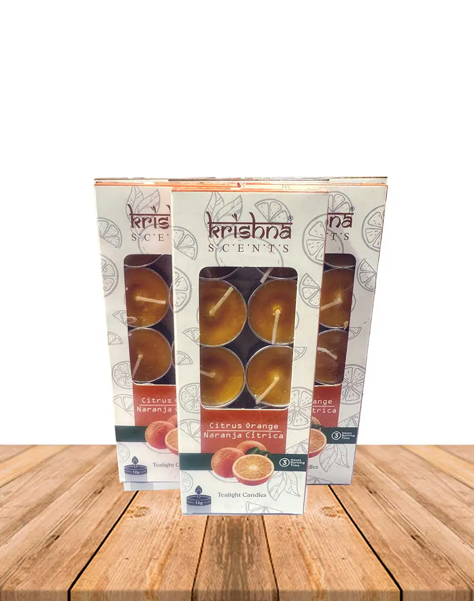 Vela Tealight Aromática Krishna Naranja 2