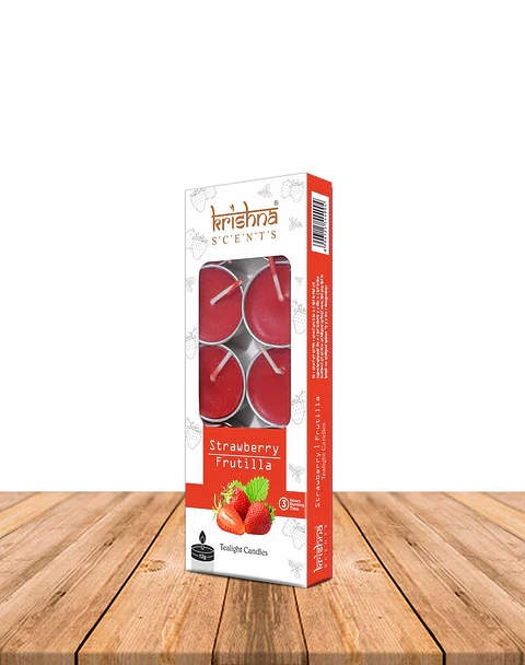 Vela Tealight Aromática Frutilla Krishna