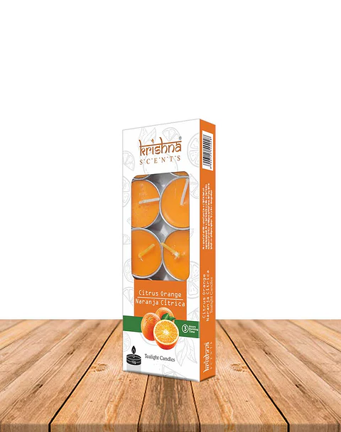 Vela Tealight Aromática Krishna Naranja