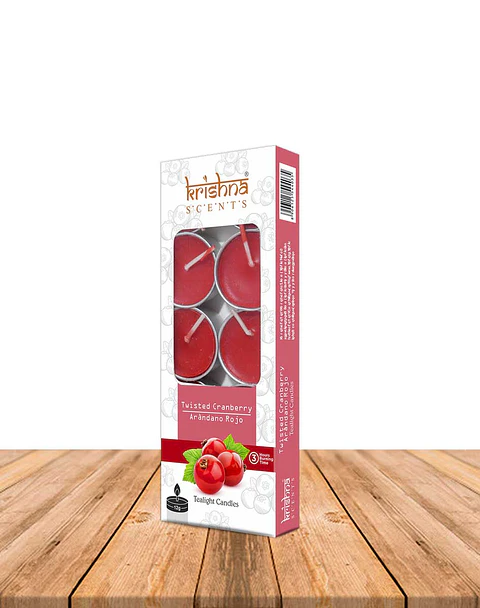 Vela Tealight Aromática Arándano Rojo