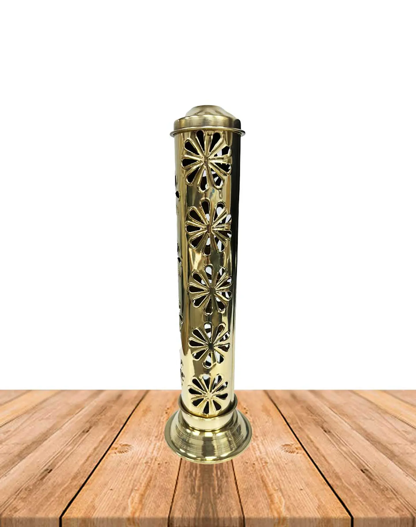 Porta Incienso De Metal Dorado  1
