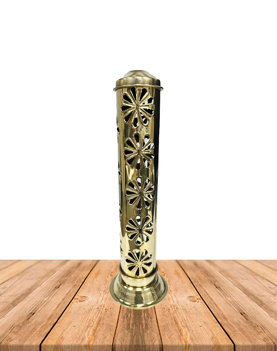 Porta Incienso De Metal Dorado  1