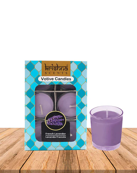 Pack Vela Votive Krishna Lavanda Francés