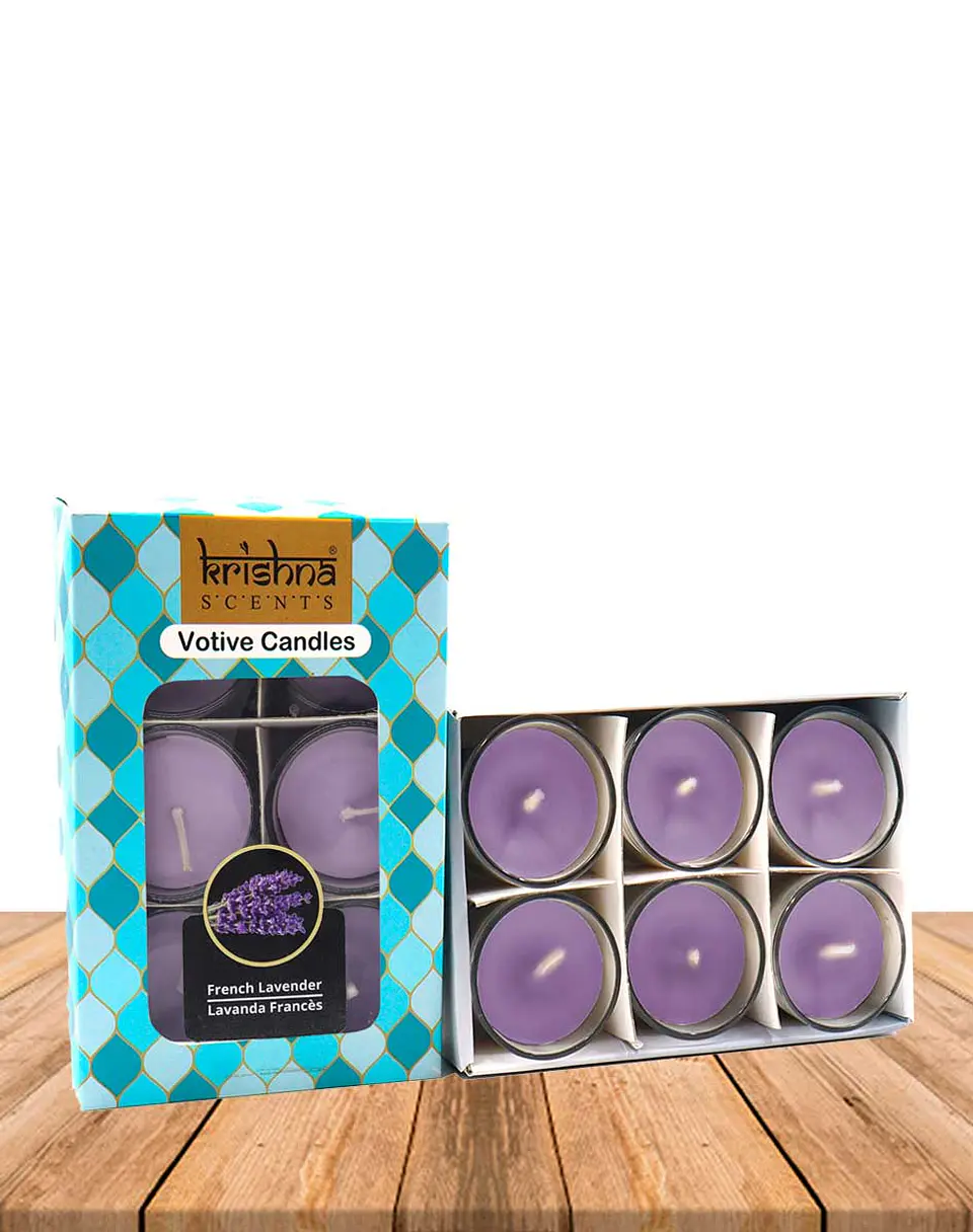 Pack Vela Votive Krishna Lavanda Francés 3