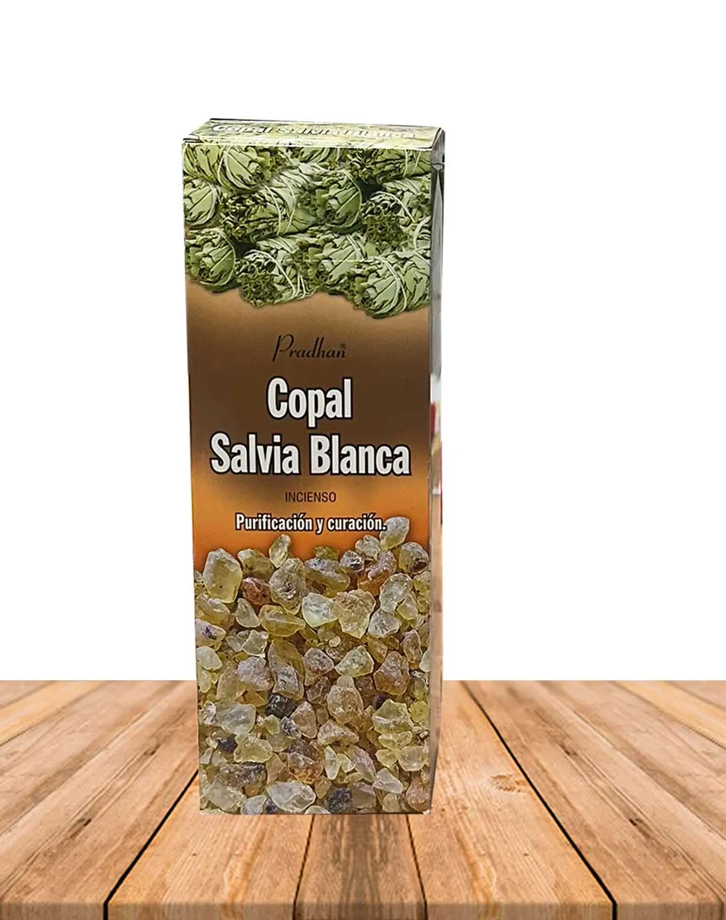 Incienso Hexagonal Copal Con Salvia Blanca 2