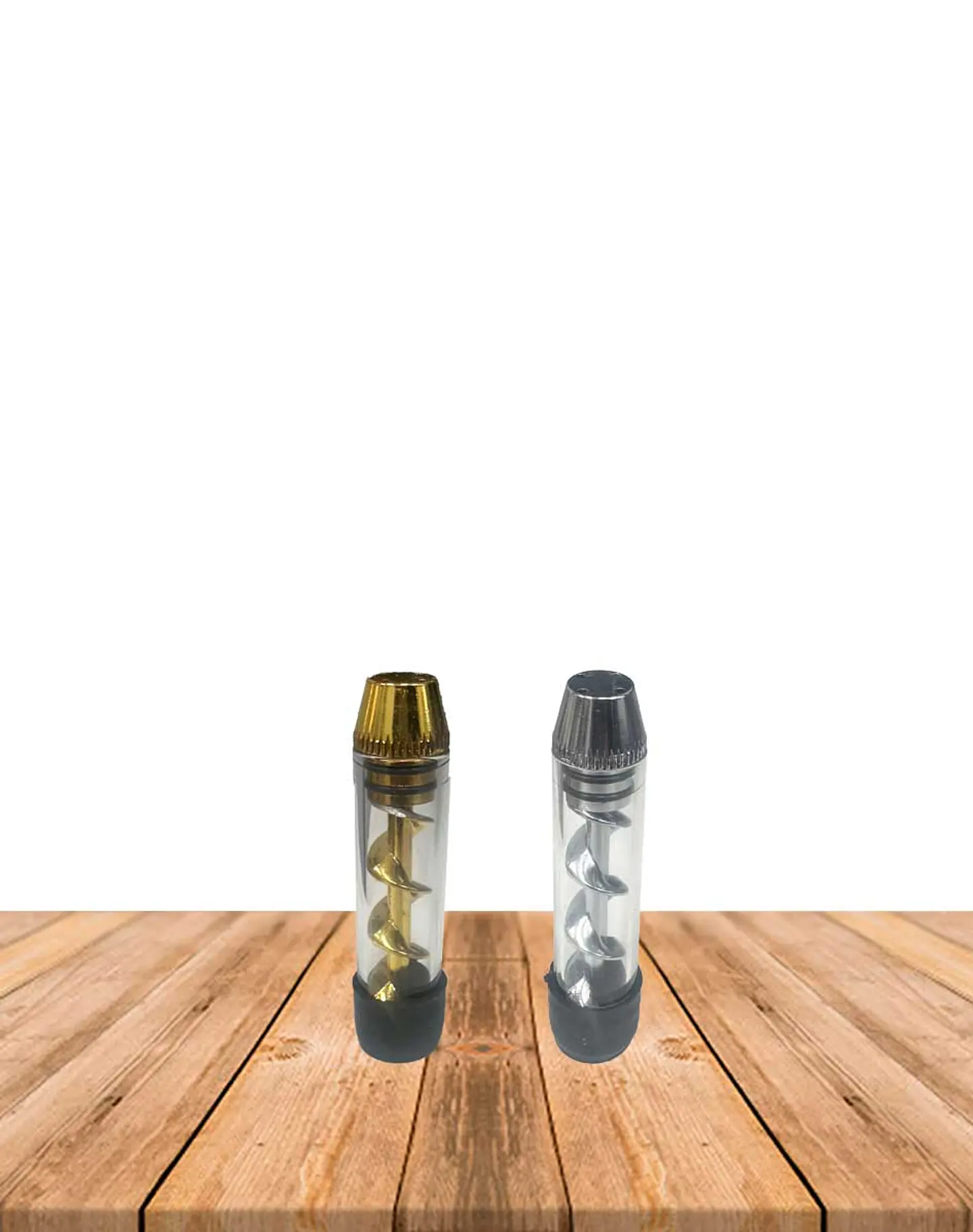 Pipa de Vidrio Espiral con limpia pipa Chica 3