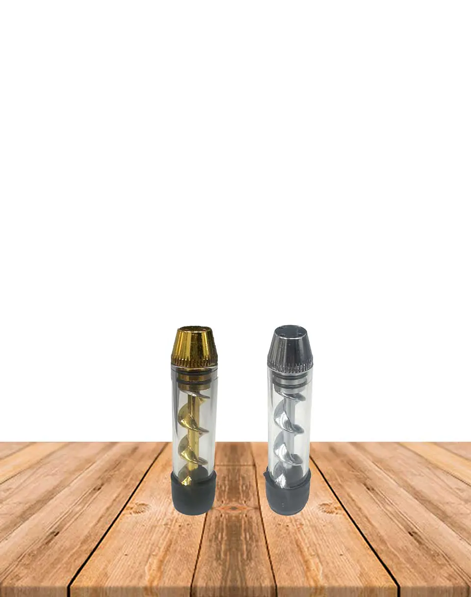 Pipa de Vidrio Espiral con limpia pipa Chica 3