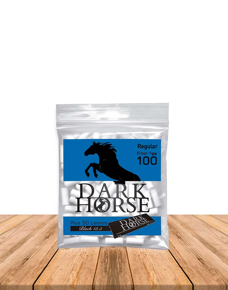 Filtro Dark Horse Regular 100 Unidades + Papel Black 1