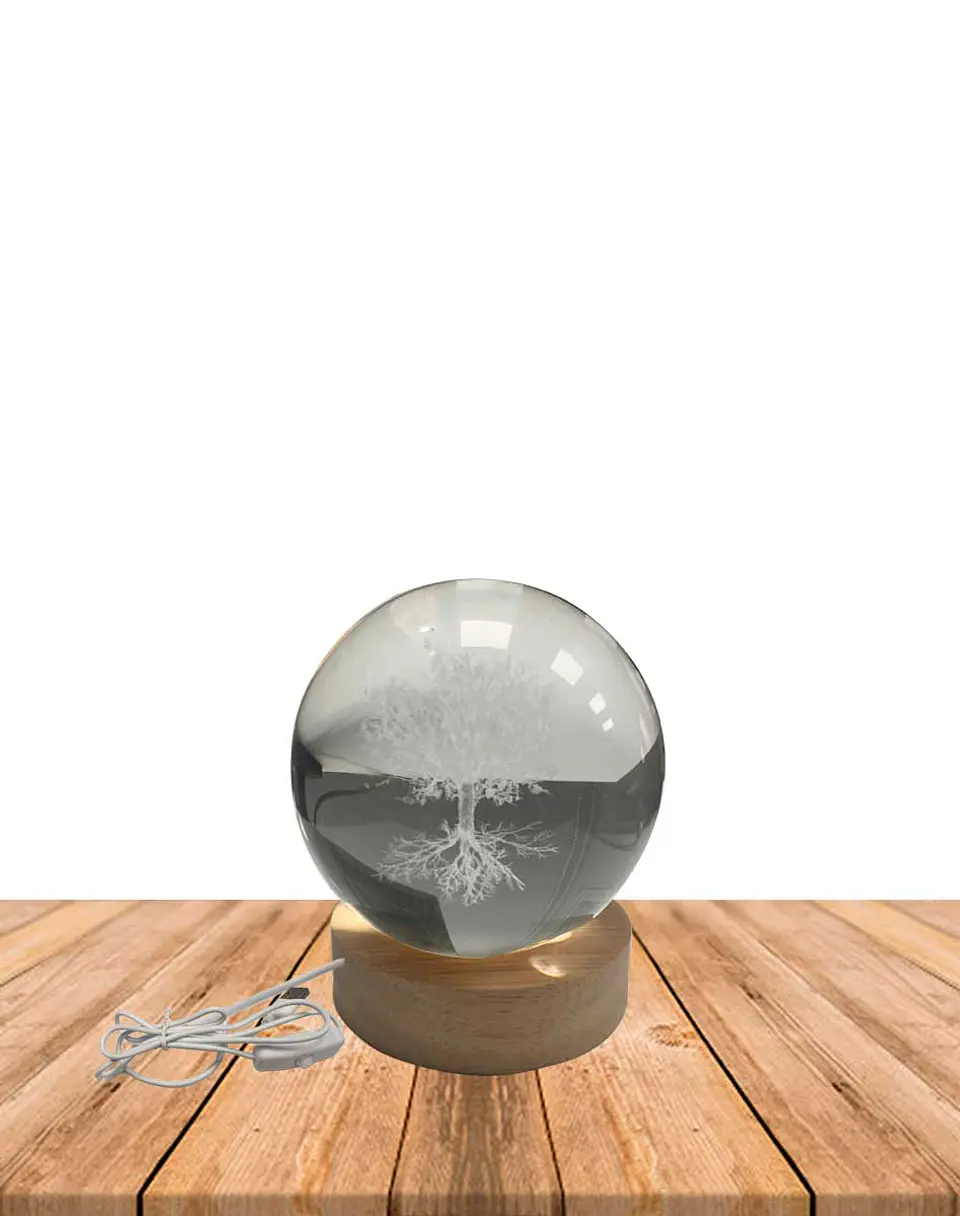 Esfera Cristal 3D 8 cm ÁRBOL JI24-32 2